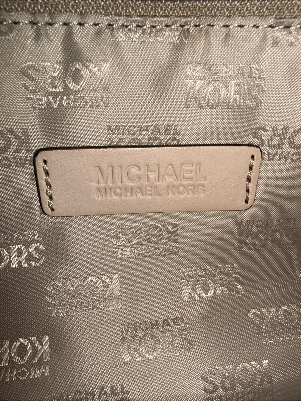 Michael Kors Pebbled Leather Shoulder Bag – Luggage Brown | Gold-Tone Hardware - Picture 9 of 10